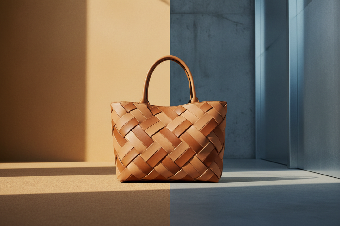 Искусство контраста: Плетеный тоут Fendi Woven Shopper как мост между курортной негой и строгим городским тейлорингом