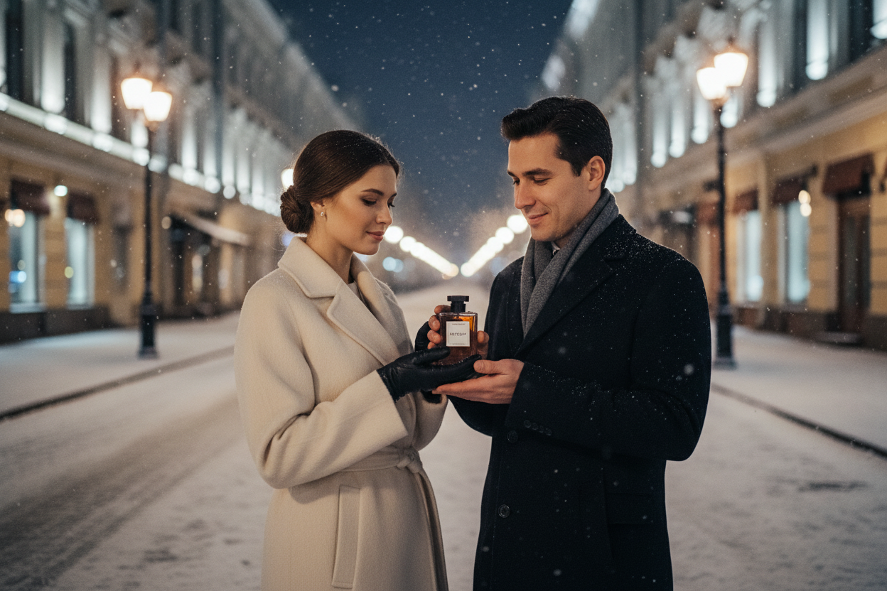 New Models Moscow Arbat Street Perfume Banner
