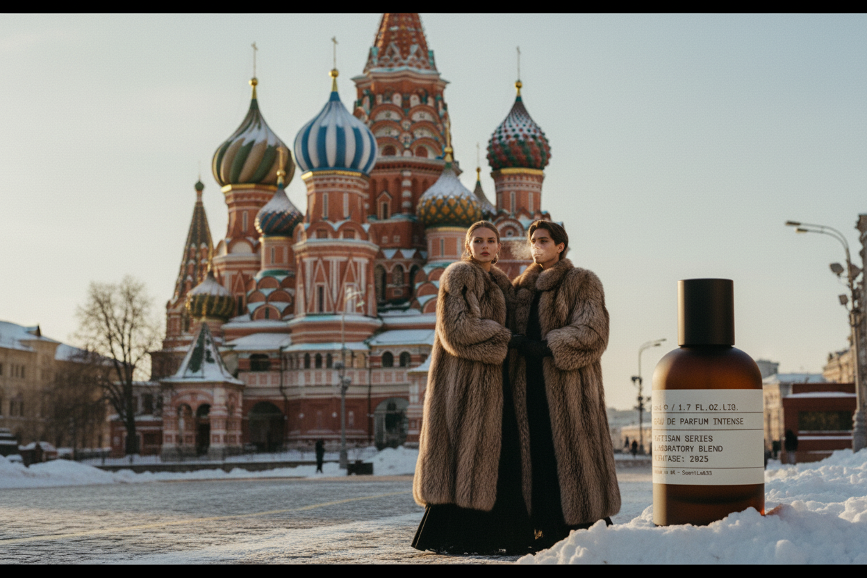 Realistic Moscow Perfume Banner